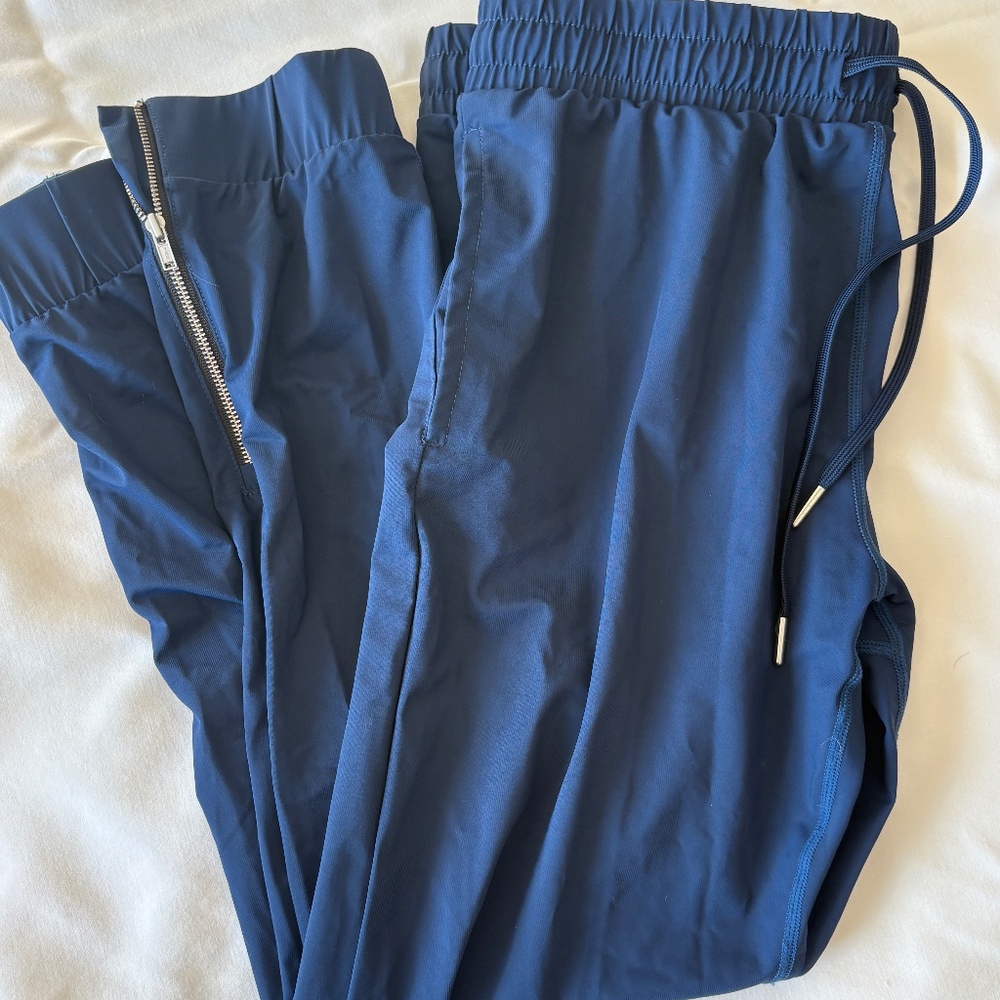 Zyia Active Women's Joggers, Navy Blue, Zipper Pants, Extra Small, Zipper